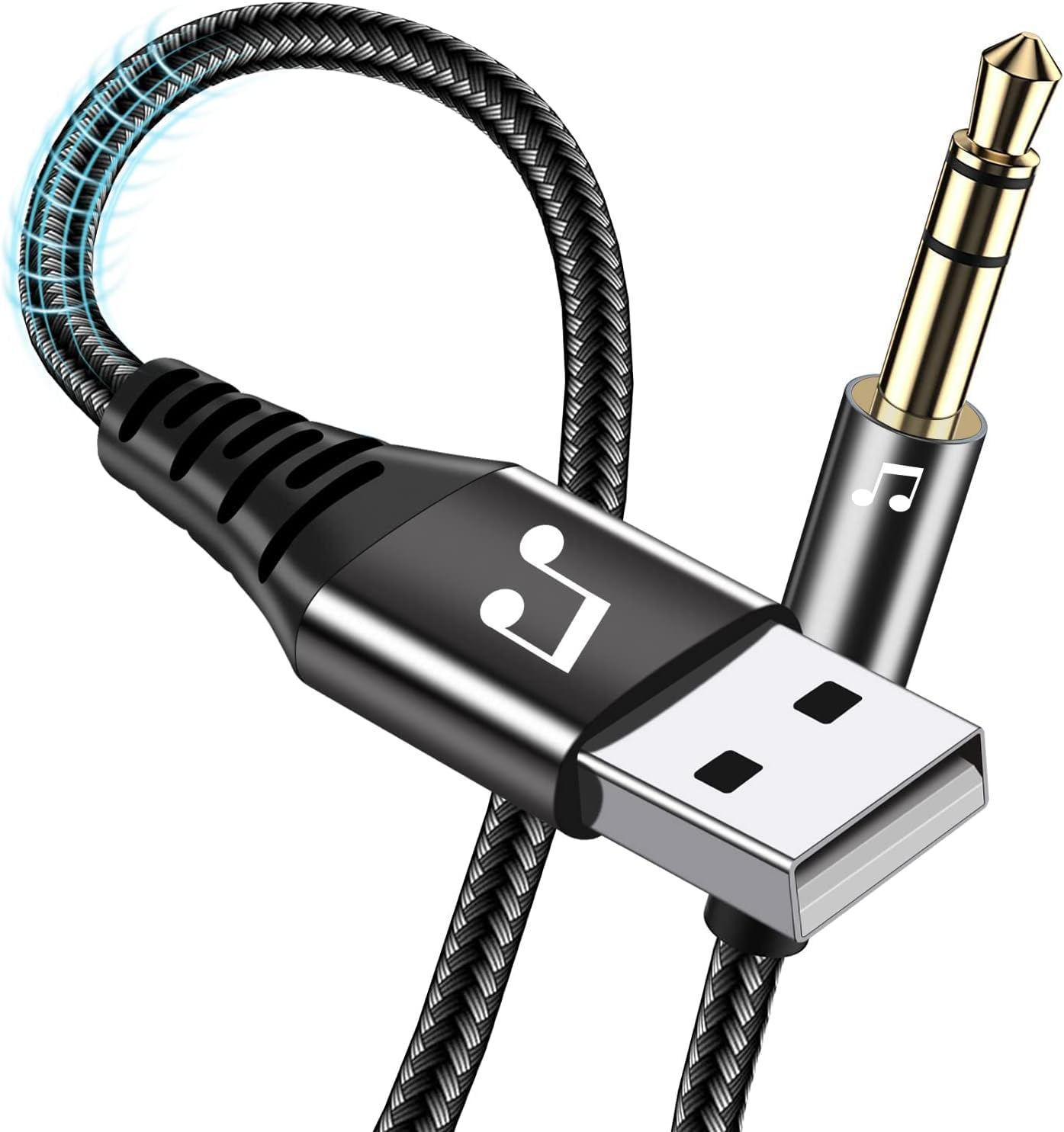 USB to Audio Conversion Cable 1M AUX Cable USB to AUX Male Stereo Audio Cable with DAC Highly Durable Nylon Braid USB AUX Conversion Cable Compatible чорний
USB to Audio Conversion Cable 1M AUX Cable USB to AUX Male Stereo Audio Cable with DAC Highly Durable Nylon Braid USB AUX Conversion Cable Compatible чорний