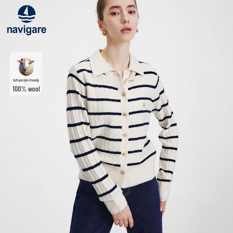 Navigare Women s Pure Wool Striped Faux Two-Piece Knit Cardigan XL
Navigare Women s Pure Wool Striped Faux Two-Piece Knit Cardigan XL
