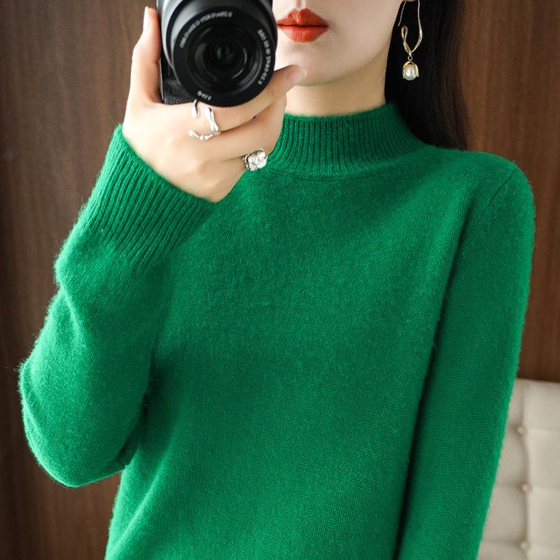 Women s Green Core-Spun Yarn Knit Sweater - Semi-High Neck Autumn Fashion Double Extra Large
Women s Green Core-Spun Yarn Knit Sweater - Semi-High Neck Autumn Fashion Double Extra Large