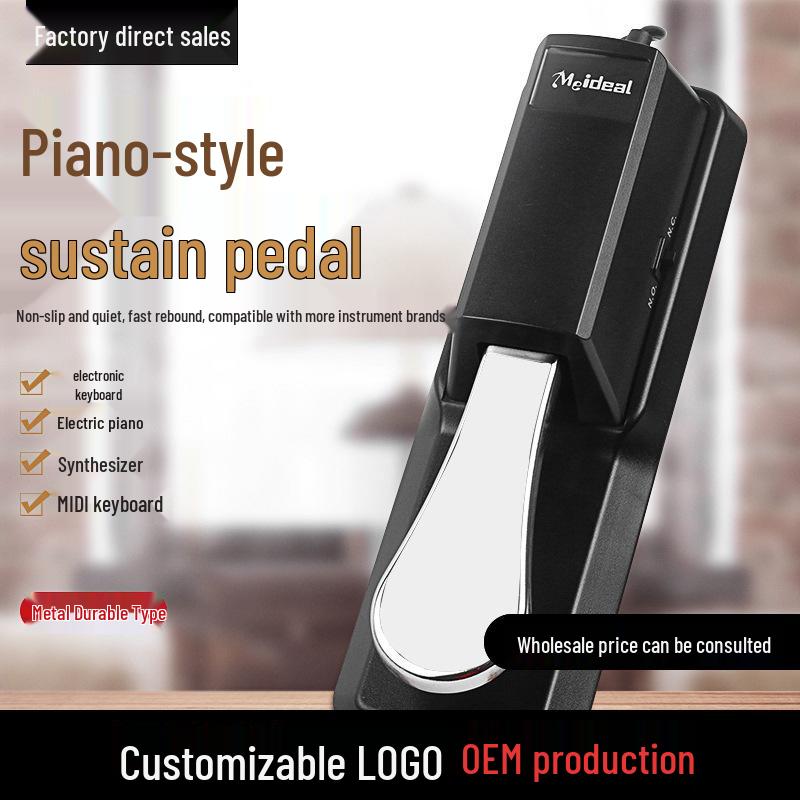 Universal Metal Sustain Pedal for Electronic Keyboards, Electric Pianos, Synthesizers, and MIDI Keyboards. Sustain Pedal
Universal Metal Sustain Pedal for Electronic Keyboards, Electric Pianos, Synthesizers, and MIDI Keyboards. Sustain Pedal