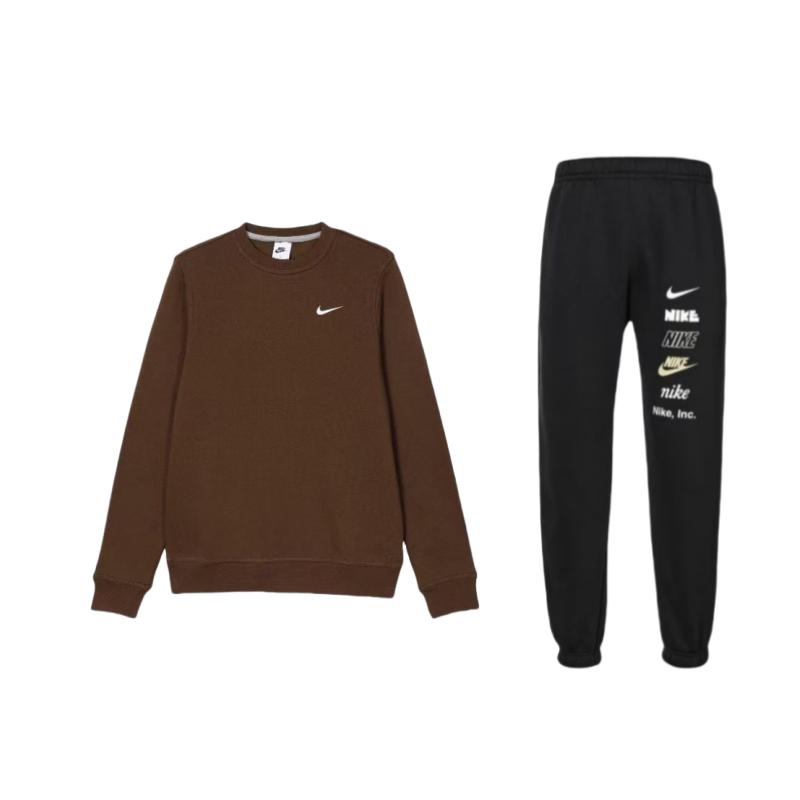 Nike Solid Color Crew Neck Long Sleeve Sweatshirt And Mid Waist Pants Set Unisex Sweatshirt Set Cocoa DX0796-010+623459-259 S
Nike Solid Color Crew Neck Long Sleeve Sweatshirt And Mid Waist Pants Set Unisex Sweatshirt Set Cocoa DX0796-010+623459-259 S