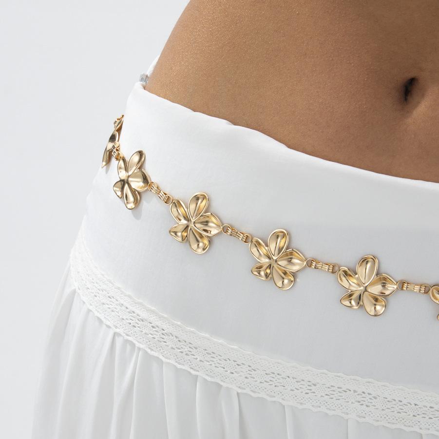 Temperament Flower Slim Metal Body Chain Female, Versatile Holiday Five-petal Flower Waist Chain
Temperament Flower Slim Metal Body Chain Female, Versatile Holiday Five-petal Flower Waist Chain