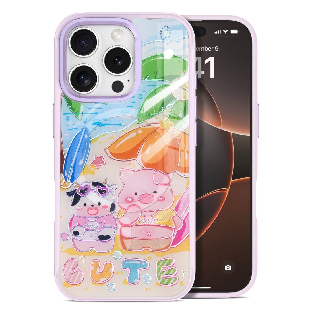 For iPhone 16 Pro Magnetic Case TPU PC Phone Cover with Detachable Cute Piggy Backplate Purple
For iPhone 16 Pro Magnetic Case TPU PC Phone Cover with Detachable Cute Piggy Backplate Purple