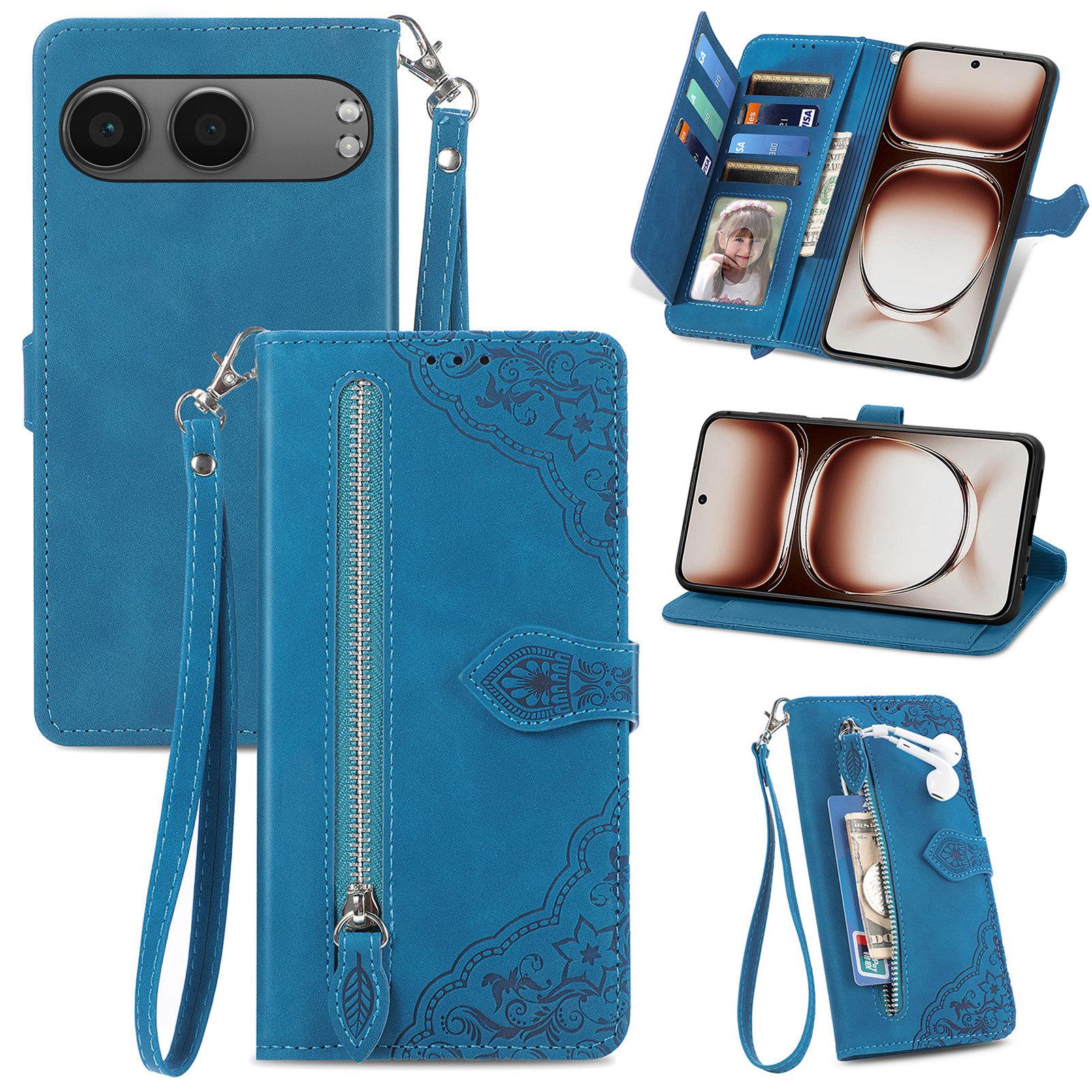 For OnePlus Nord 4 Zipper Wallet Case with Strap Flower Imprint PU Leather Phone Cover Blue
For OnePlus Nord 4 Zipper Wallet Case with Strap Flower Imprint PU Leather Phone Cover Blue