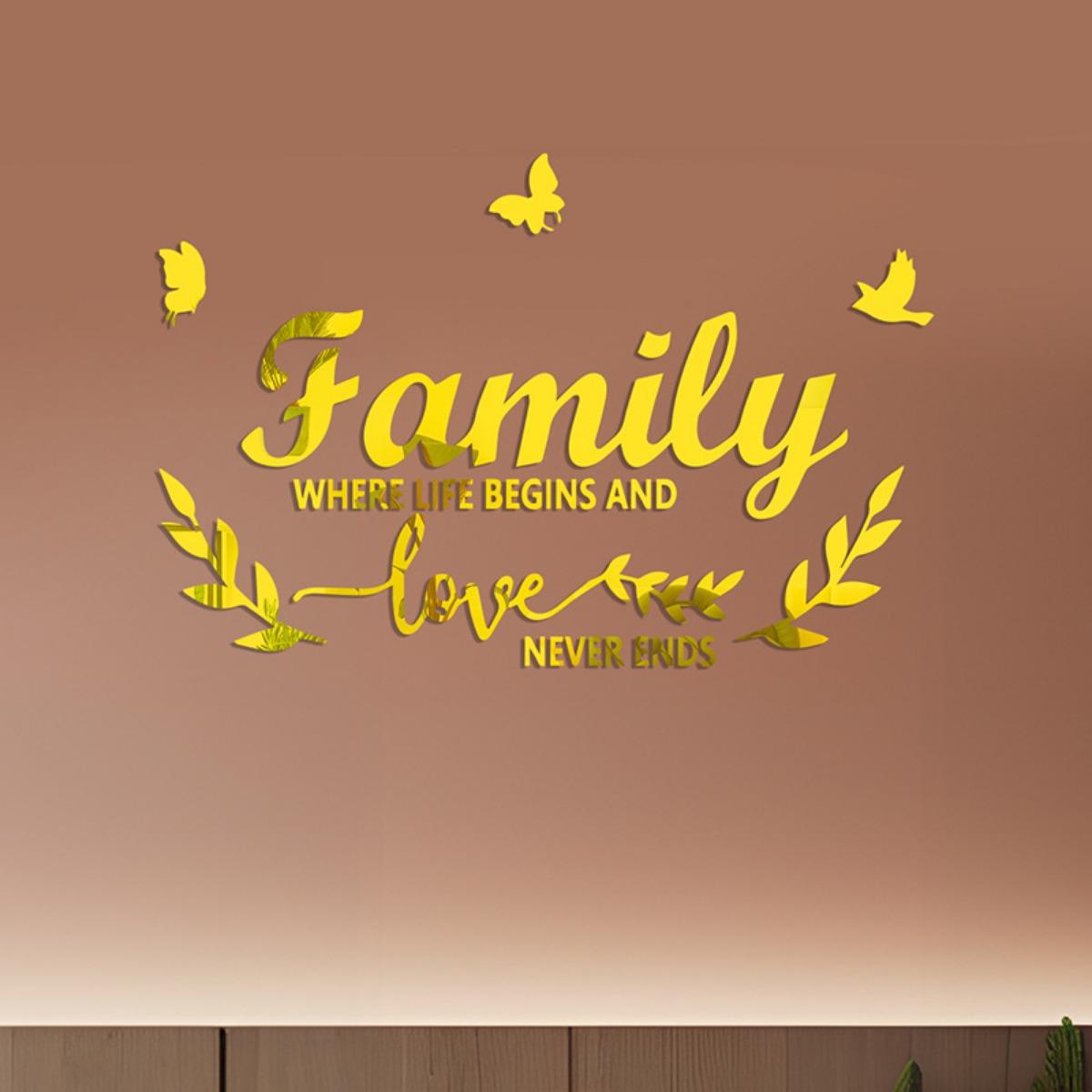 Acrylic Wall Mirror Family Wall Letter Quotes Decor 3D Decal Stickers DIY Removable Art Decals Motivational Butterfly Mural Stickers for Home Decor чорний
Acrylic Wall Mirror Family Wall Letter Quotes Decor 3D Decal Stickers DIY Removable Art Decals Motivational Butterfly Mural Stickers for Home Decor чорний