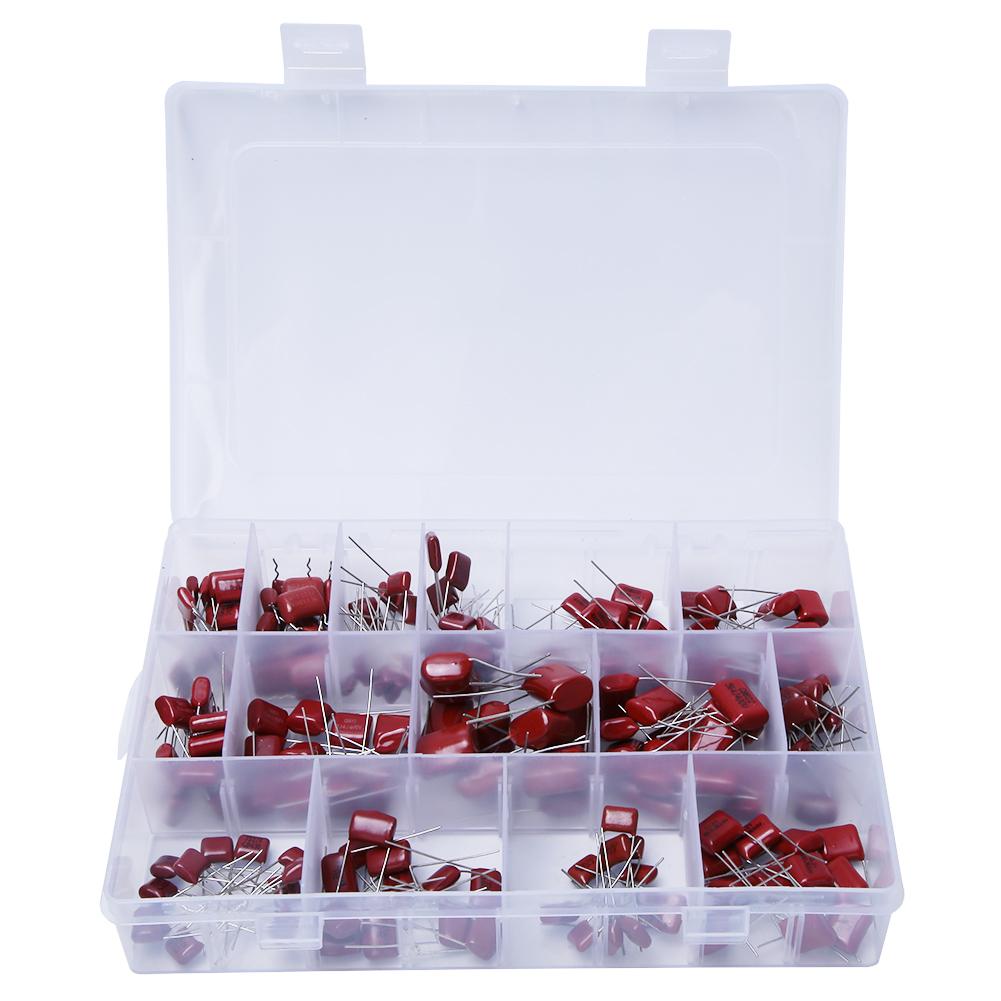 180PCS CBB Polypropylene Film Capacitor Assortment 10nf0.01uf400v68nf0.068uf630v
180PCS CBB Polypropylene Film Capacitor Assortment 10nf0.01uf400v68nf0.068uf630v