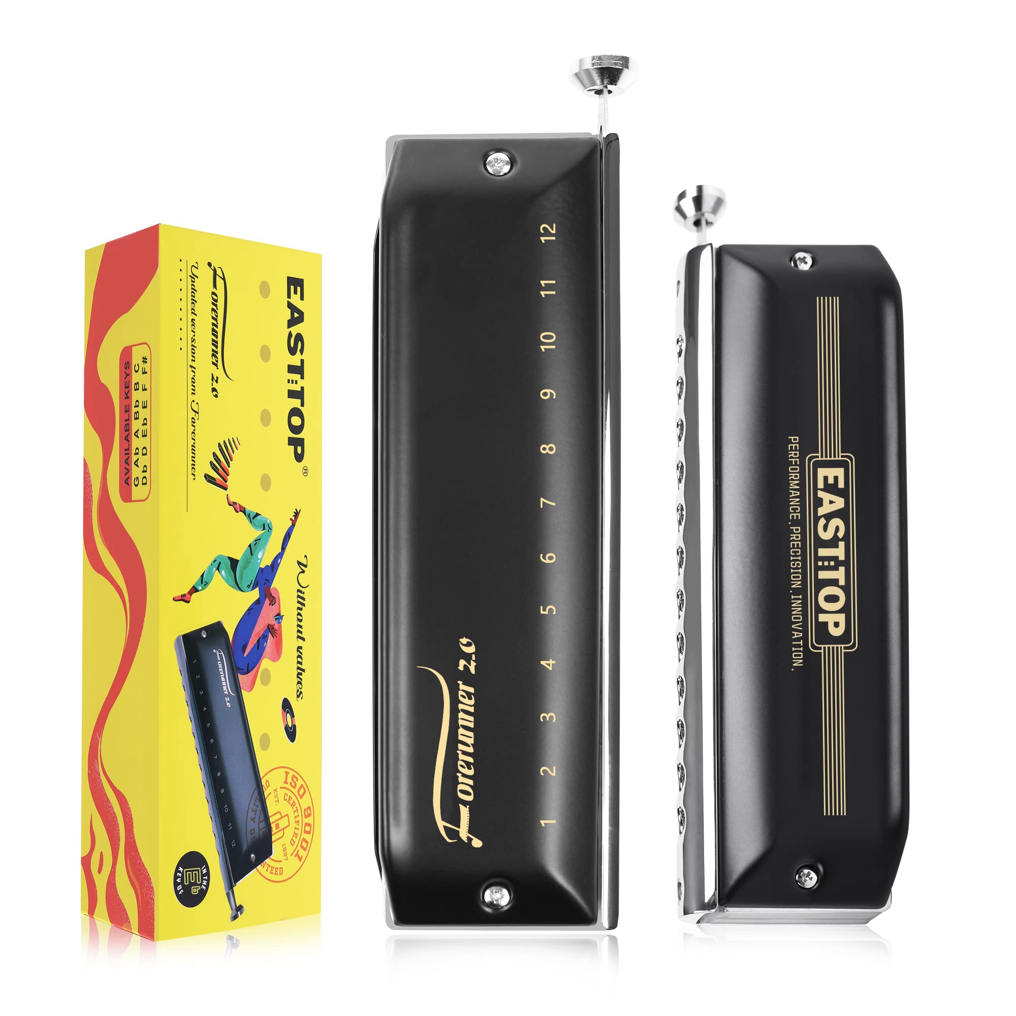 East top Valveless Chromatic Harmonica Eb Key 12 Holes 48 Notes Chromatic Mouth Organ Harmonica for Adults Key of Sea Beginners and Students Eb Key
East top Valveless Chromatic Harmonica Eb Key 12 Holes 48 Notes Chromatic Mouth Organ Harmonica for Adults Key of Sea Beginners and Students Eb Key
