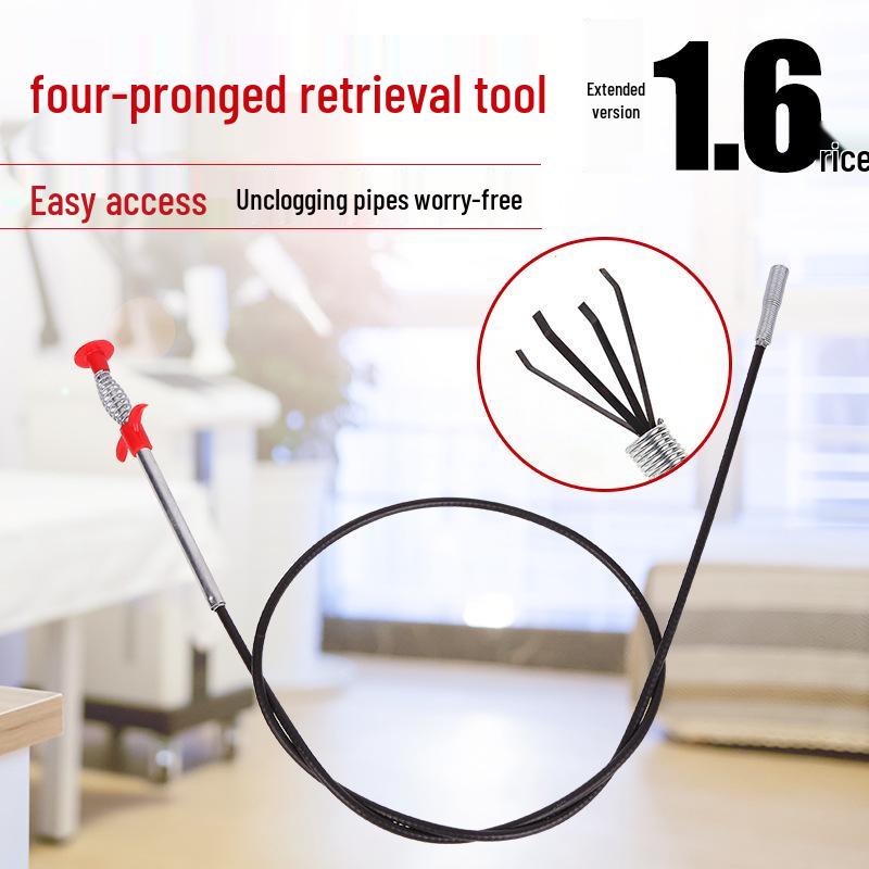 Інструмент-прочищувач для туалетних та каналізаційних труб із чотирма кігтями Four Claw Dredger 0.9m
Інструмент-прочищувач для туалетних та каналізаційних труб із чотирма кігтями Four Claw Dredger 0.9m