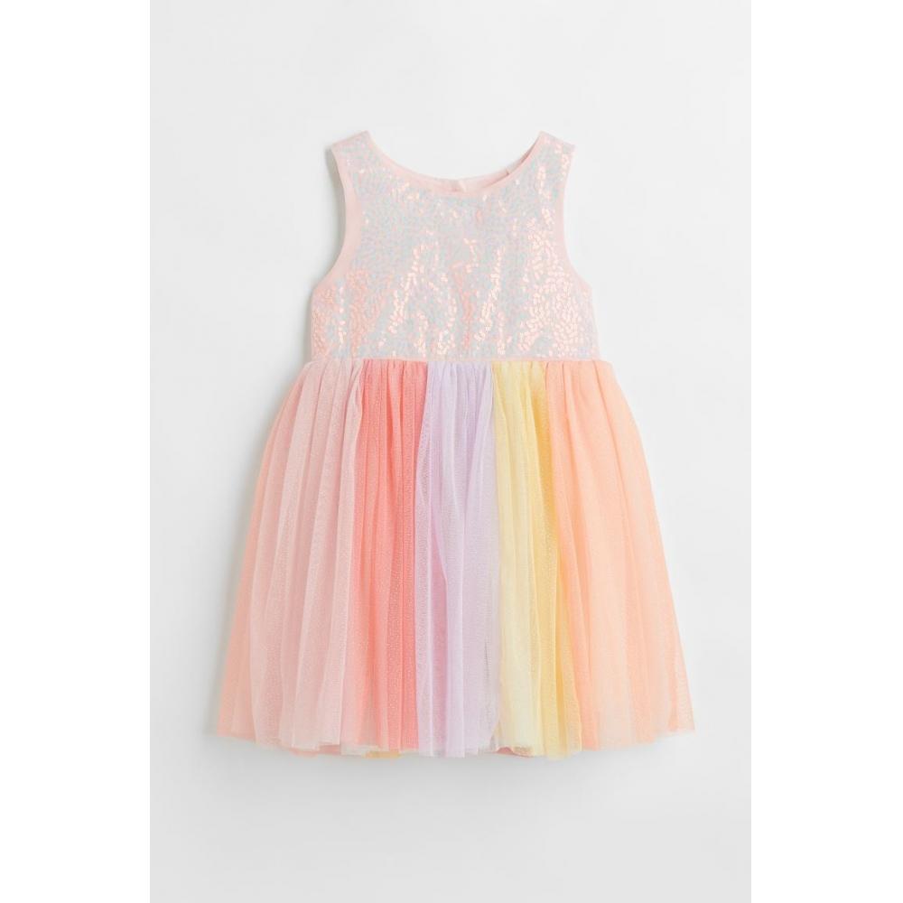 Платье из тюля HM с пайетками, светло-розовое
Платье из тюля HM с пайетками, светло-розовое