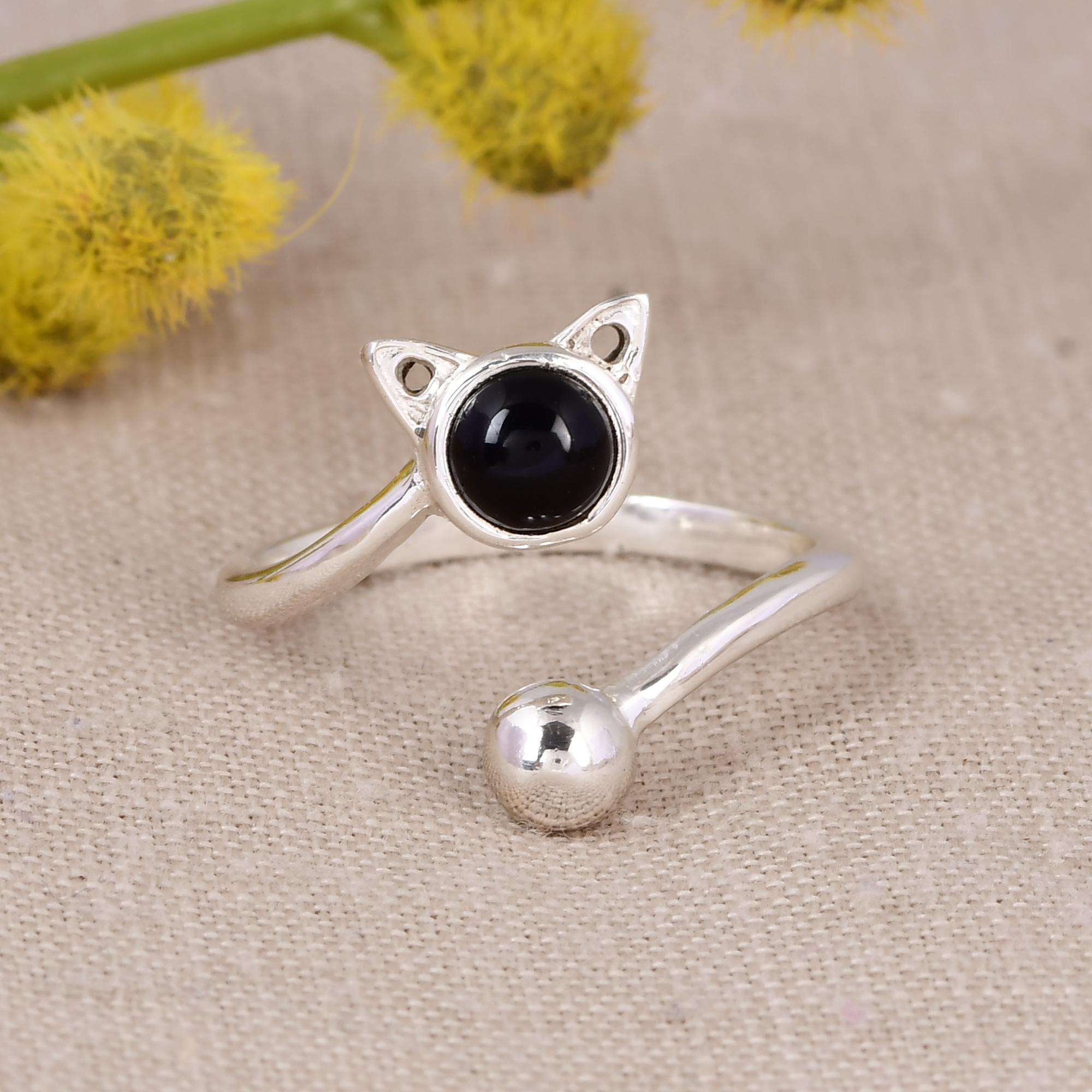 Black Onyx Round Gemstone Ring, 925 Sterling Silver Onyx Ring, Minimalist Stackable Ring, Handmade Dainty Jewelry, Gift For Women RAJR4580SLXB-SS_5
Black Onyx Round Gemstone Ring, 925 Sterling Silver Onyx Ring, Minimalist Stackable Ring, Handmade Dainty Jewelry, Gift For Women RAJR4580SLXB-SS_5