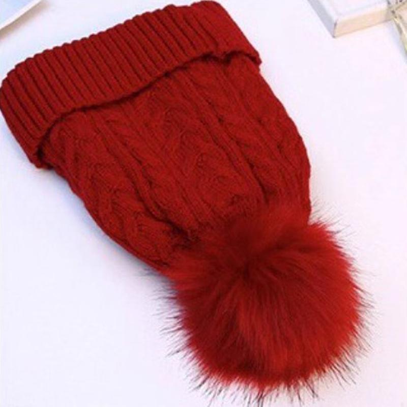 Женская зимняя шерстяная шапка с косами и помпоном, теплая женская шапка с помпоном вино красного
Женская зимняя шерстяная шапка с косами и помпоном, теплая женская шапка с помпоном вино красного