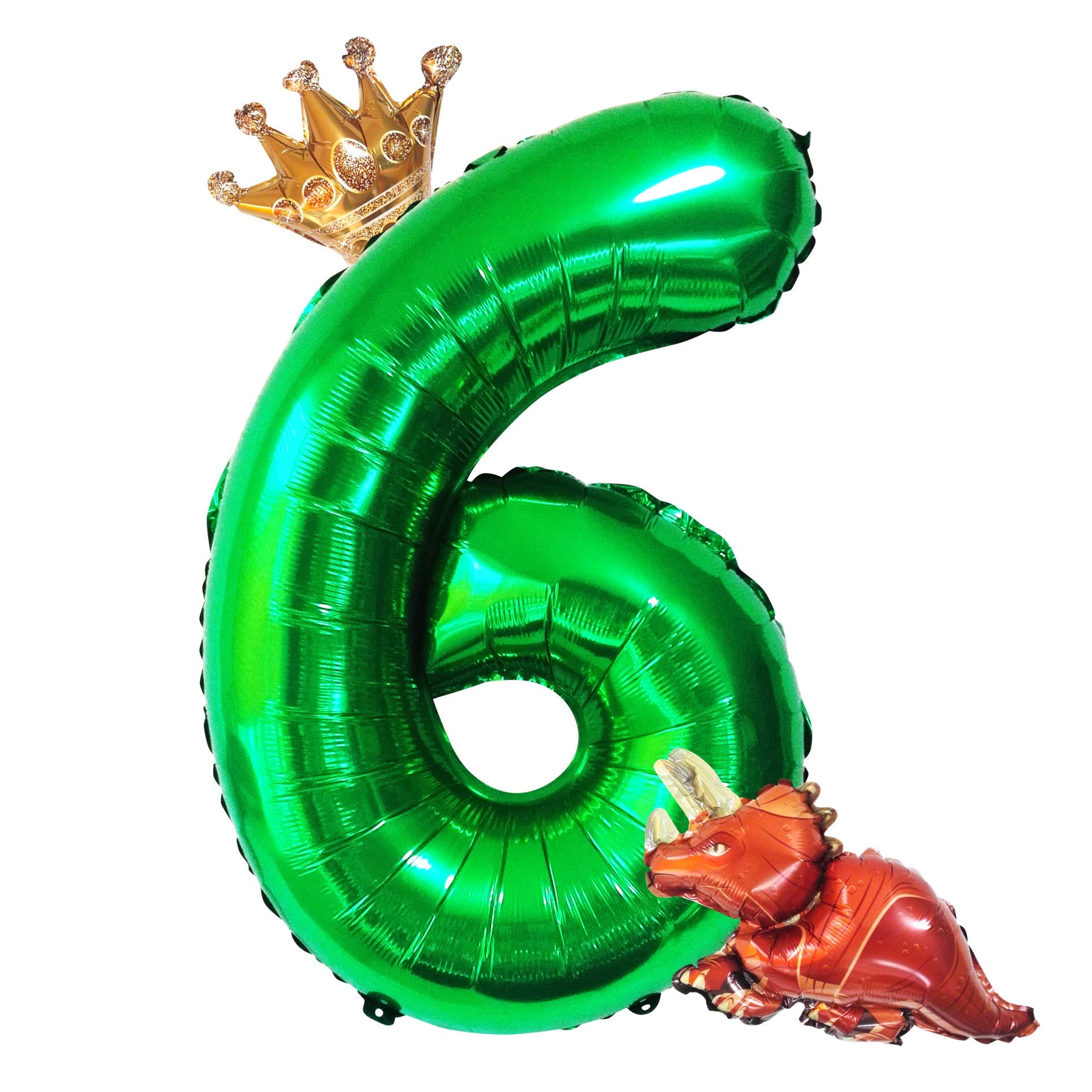 Deerzon Dinosaur 6 Year Old Number Balloon Set Birthday Decoration Boys Giant Balloon Birthday Crown (Number 6)
Deerzon Dinosaur 6 Year Old Number Balloon Set Birthday Decoration Boys Giant Balloon Birthday Crown (Number 6)