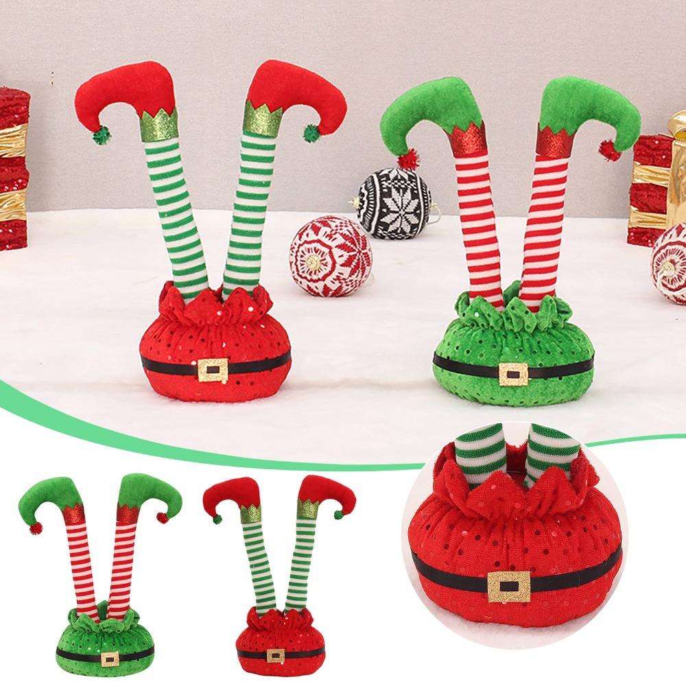 Stripped Christmas Elf Leg Decoration Upside-down Bendable Desktop Ornament Party Favors
Stripped Christmas Elf Leg Decoration Upside-down Bendable Desktop Ornament Party Favors