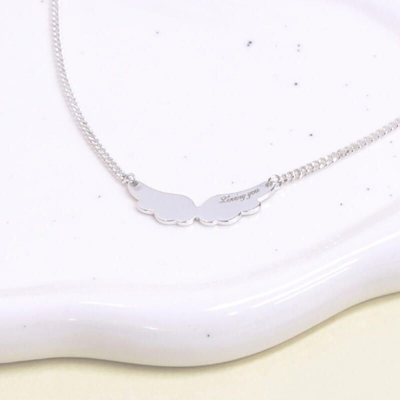 925 Silver Angel Wings Child Lost Prevention Necklace
925 Silver Angel Wings Child Lost Prevention Necklace