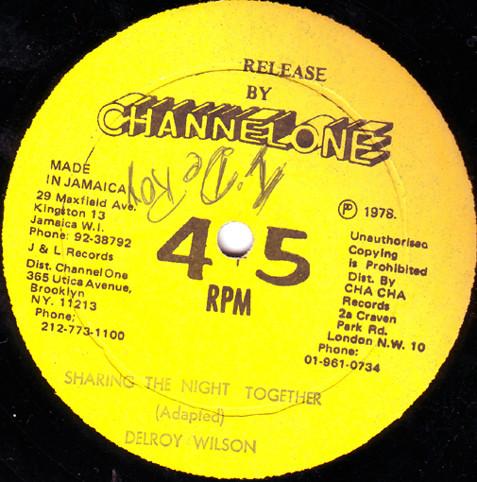 12inch Record DELROY WILSON Sharing The Night Together NONE Channel One 1978 Jamaica Reggae Ska Dub Used
12inch Record DELROY WILSON Sharing The Night Together NONE Channel One 1978 Jamaica Reggae Ska Dub Used