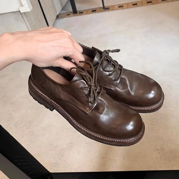 Washed shrinkage horse leather texture Derby British style loafer single shoes lace-up small leather shoes women s 40
Washed shrinkage horse leather texture Derby British style loafer single shoes lace-up small leather shoes women s 40