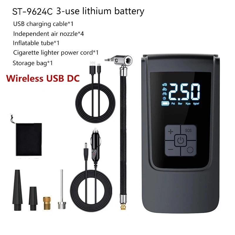 Воздушный компрессор, воздушный насос для автомобиля, портативный насос для накачивания шин, электрический насос для мотоцикла, воздушный компрессор для автомобилей, мотоциклов, велосипедов Wireless USB +DC чёрный
Воздушный компрессор, воздушный насос для автомобиля, портативный насос для накачивания шин, электрический насос для мотоцикла, воздушный компрессор для автомобилей, мотоциклов, велосипедов Wireless USB +DC чёрный