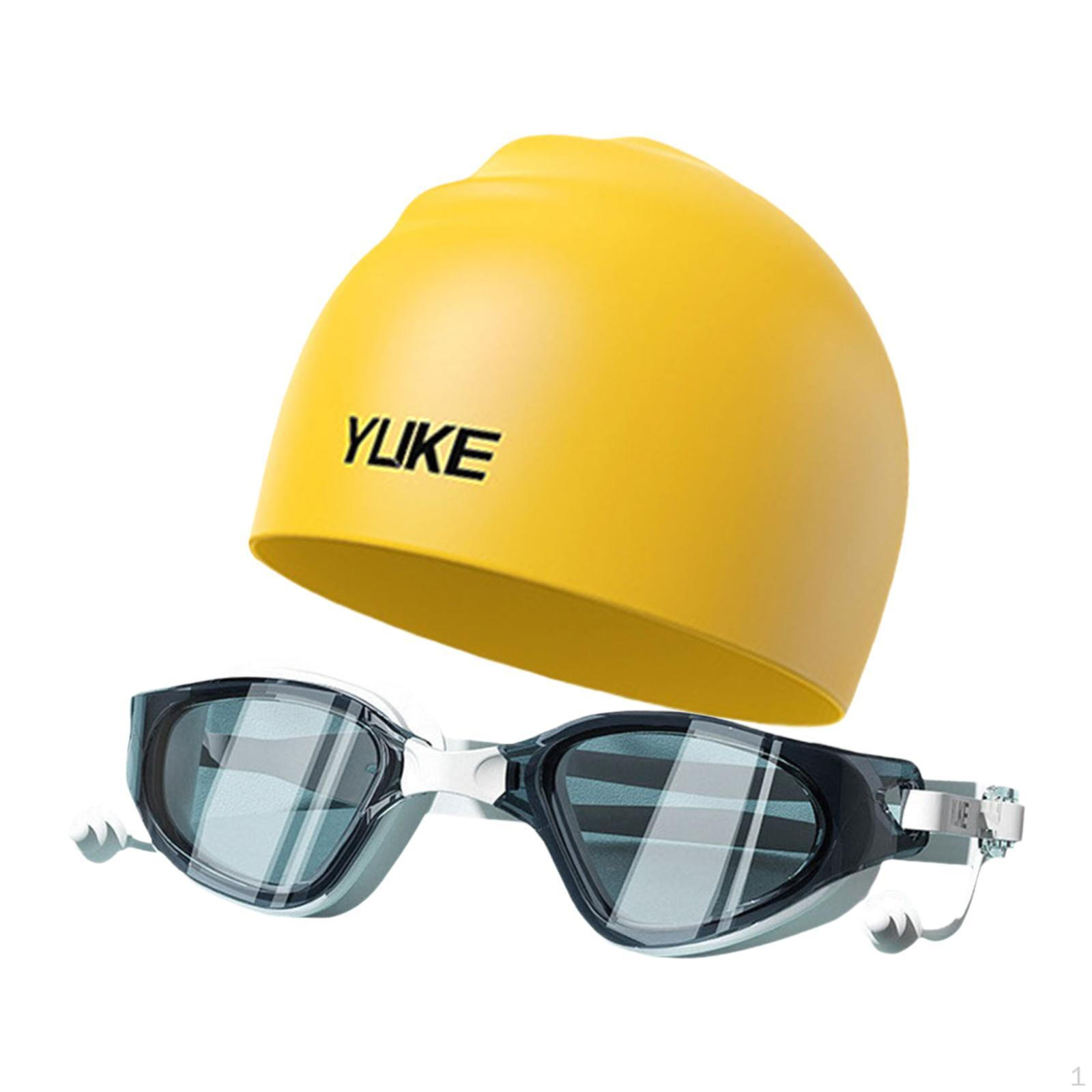 Adjustable Swim Goggles with Cap, Leakproof Design for Water Sports
Adjustable Swim Goggles with Cap, Leakproof Design for Water Sports