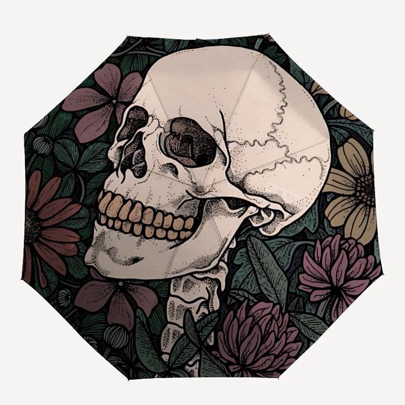 1pc Skull Flowers Automatic Umbrella - 8-Rib Portable Folding Black Iron Frame for Outdoor, Beach, Travel, Beach Umbrella,008
1pc Skull Flowers Automatic Umbrella - 8-Rib Portable Folding Black Iron Frame for Outdoor, Beach, Travel, Beach Umbrella,008