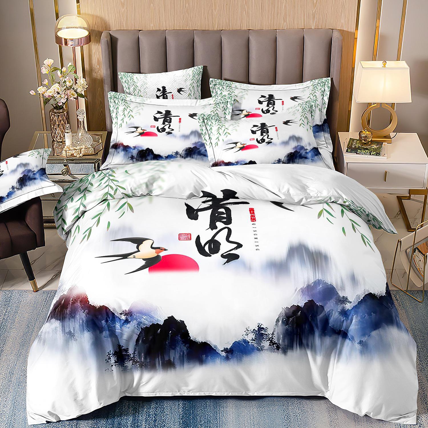 Wave Duvet Cover Set Hokusai Pattern Japanese Ukiyoe Quilt Cover Oriental Sketch Style Ocean Queen Twin microfibre Bedding Set 135x200cm
Wave Duvet Cover Set Hokusai Pattern Japanese Ukiyoe Quilt Cover Oriental Sketch Style Ocean Queen Twin microfibre Bedding Set 135x200cm