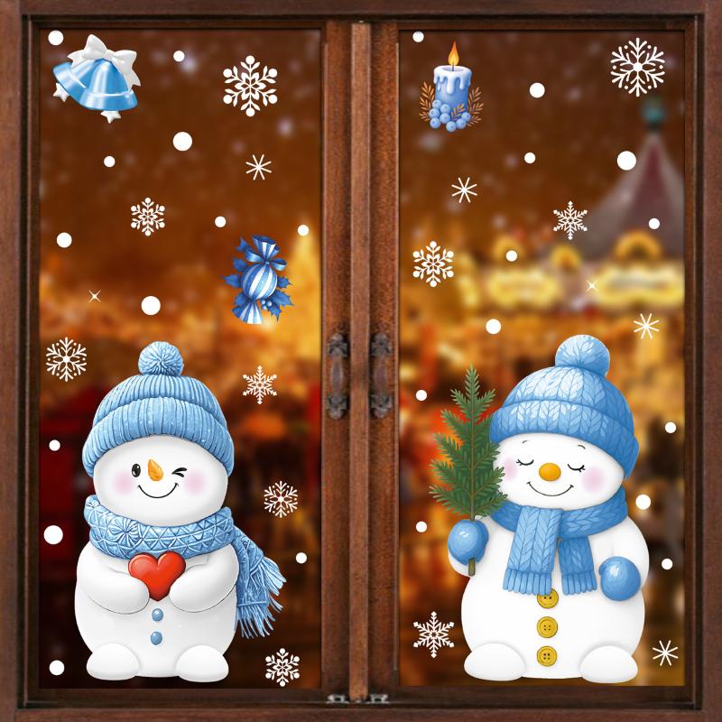 Santa Claus Stickers Blue Snowman Window Decorations Glass Static Stickers Christmas Decorations Snowflake Window Stickers A3
Santa Claus Stickers Blue Snowman Window Decorations Glass Static Stickers Christmas Decorations Snowflake Window Stickers A3