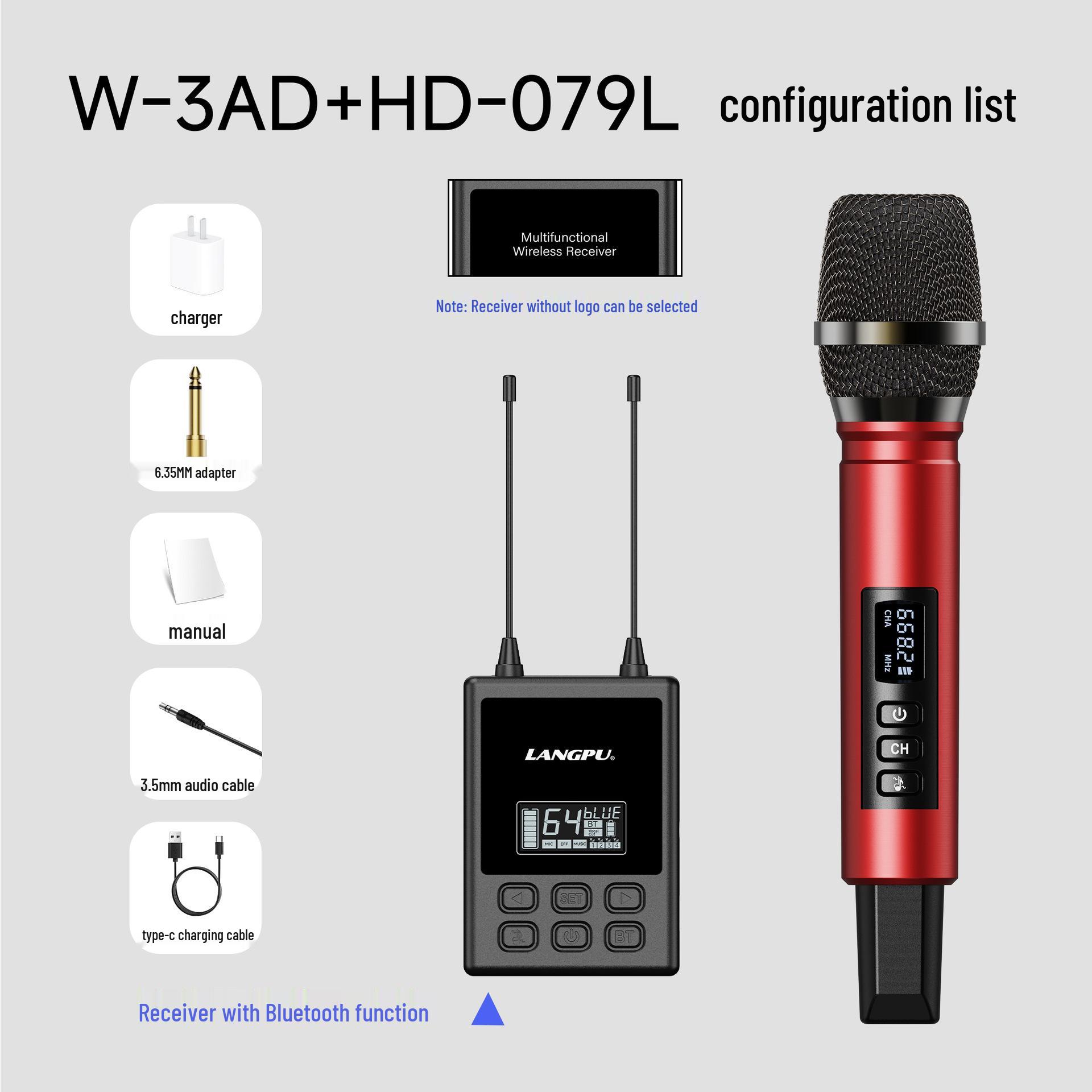 Bluetooth 5.3 DSP Voice-Cancelling Dynamic Metal Microphone for Home KTV Singing with Reverb. No Logo
Bluetooth 5.3 DSP Voice-Cancelling Dynamic Metal Microphone for Home KTV Singing with Reverb. No Logo