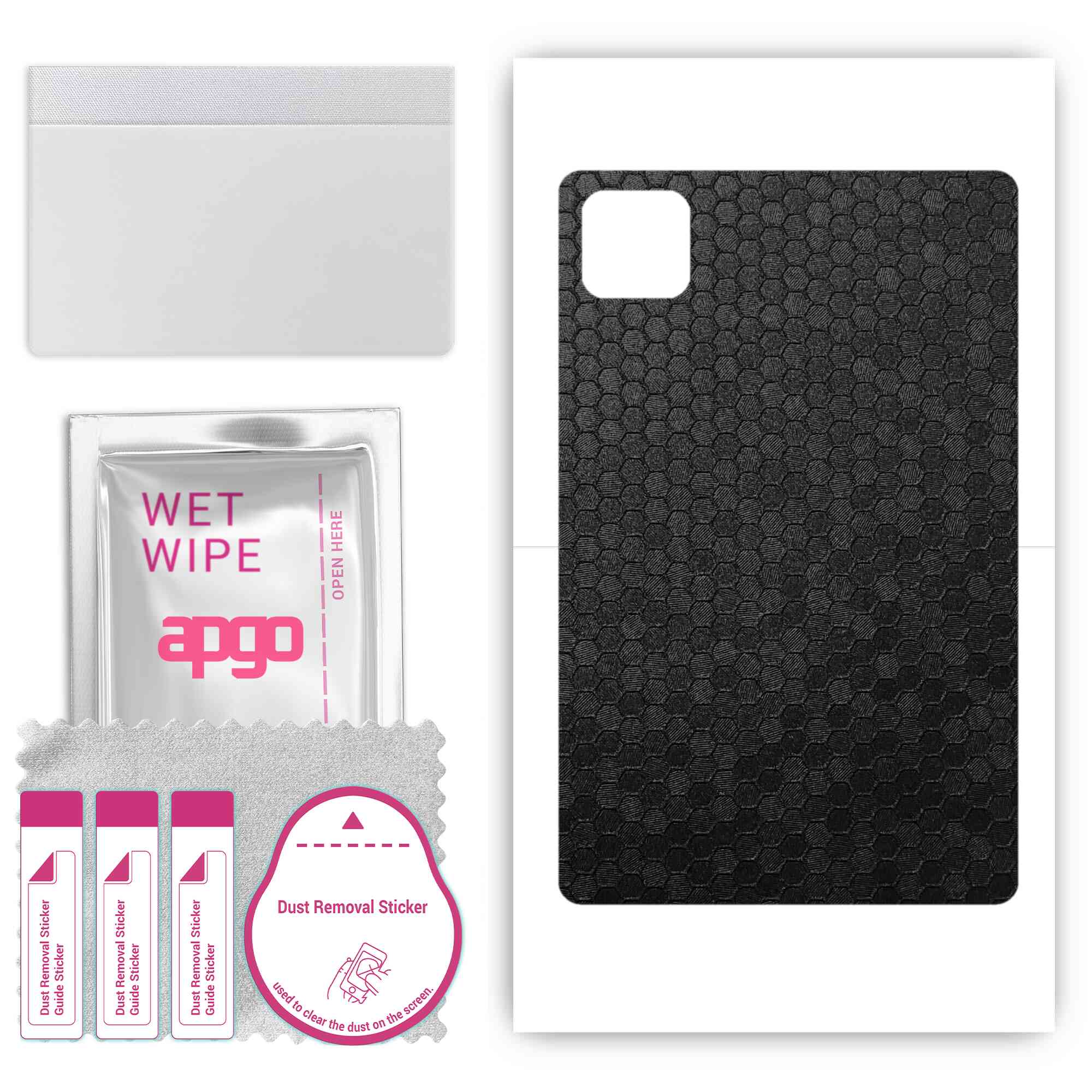 apgo skin sticker film foil vinyl for the BACK compatible with Doogee T10S, scratch-resistant, easy to install - Black Honeycomb
apgo skin sticker film foil vinyl for the BACK compatible with Doogee T10S, scratch-resistant, easy to install - Black Honeycomb