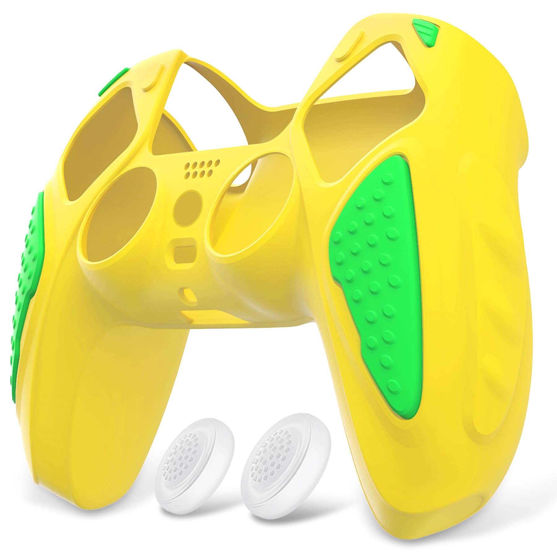 Silicone cover for PlayVital ps5 controller silicone skin ergonomic soft rubber protective case for ps5 with thumb stick cap Yellow controller,
Silicone cover for PlayVital ps5 controller silicone skin ergonomic soft rubber protective case for ps5 with thumb stick cap Yellow controller,