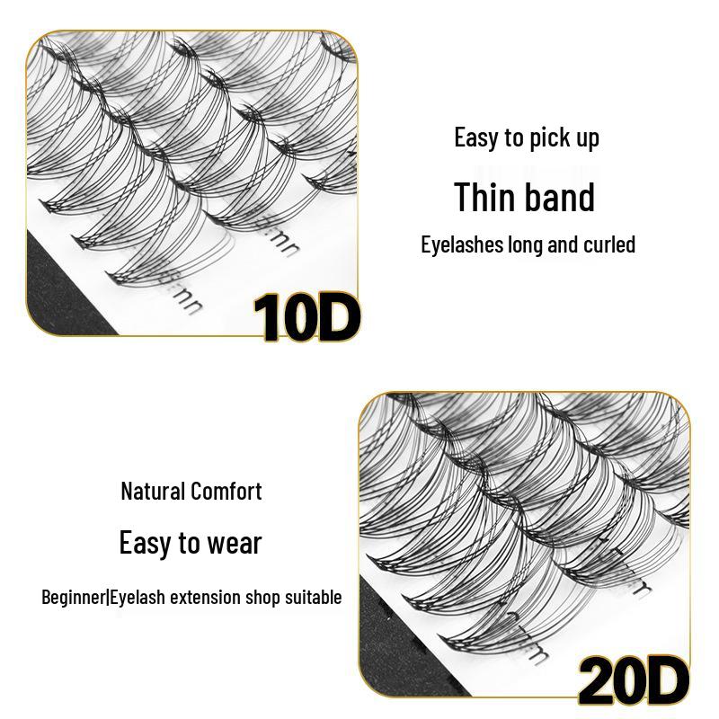 Cross-Border DIY Soft Grafted Eyelashes: Large Capacity, Curled Cluster Lashes, Mixed Pack 10D & 20D
Cross-Border DIY Soft Grafted Eyelashes: Large Capacity, Curled Cluster Lashes, Mixed Pack 10D & 20D