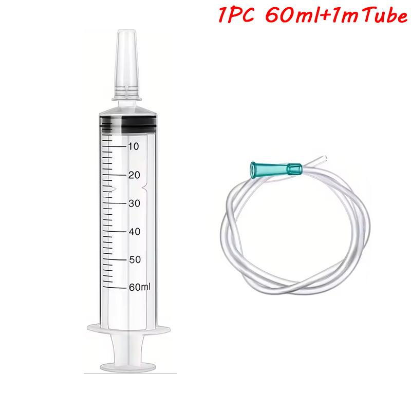 60ml Syringe With 1m Hose Plastic Syringe Pet Feeding Syringe with Lid Measuring Syringe for Lab, Dispensing, Watering Pumping
60ml Syringe With 1m Hose Plastic Syringe Pet Feeding Syringe with Lid Measuring Syringe for Lab, Dispensing, Watering Pumping