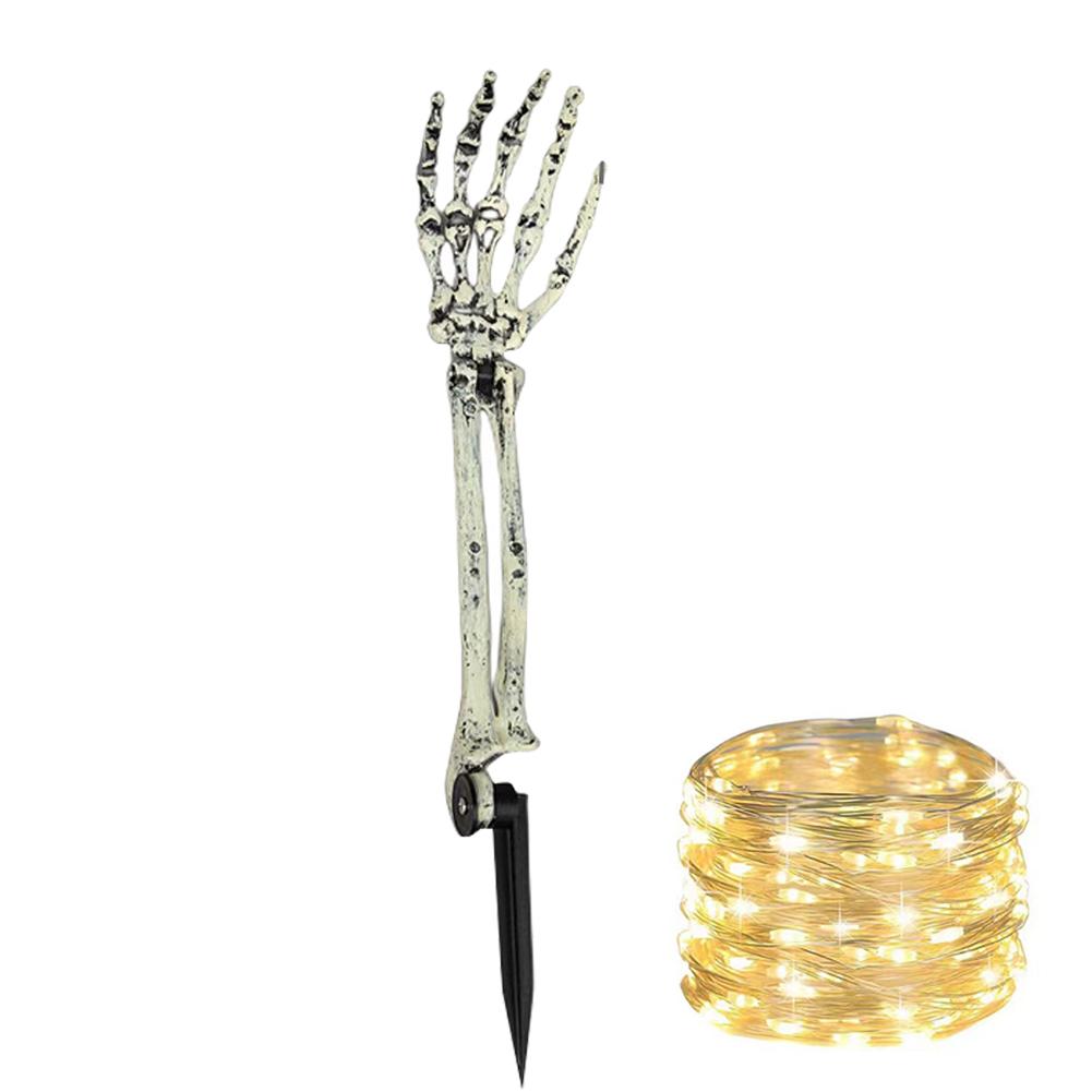 Light Up Skeleton Arm Decoration 2 Lighting Modes Lighted Skeleton Arm Stakes 20/40LED Solar Powered Glowing Skeleton Arm Stakes A 
Light Up Skeleton Arm Decoration 2 Lighting Modes Lighted Skeleton Arm Stakes 20/40LED Solar Powered Glowing Skeleton Arm Stakes A