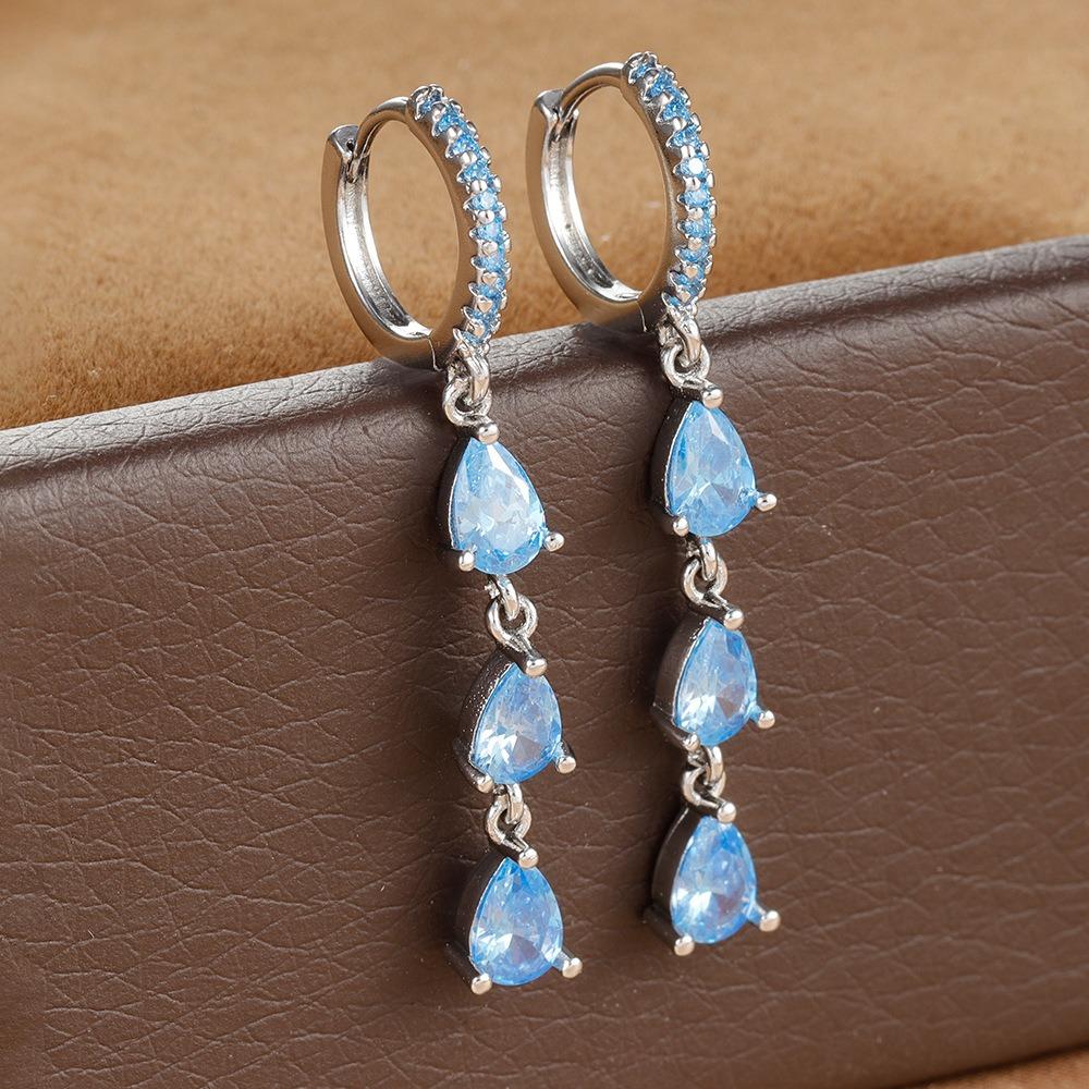 Luxury Colorful Water Drop Dangle Earrings Bohemia Crystal Eardrop Hoop Earrings Daily Wear Jewelry
Luxury Colorful Water Drop Dangle Earrings Bohemia Crystal Eardrop Hoop Earrings Daily Wear Jewelry