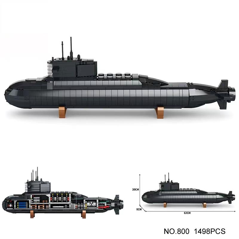 1498PCS WW2 Military Large Strategic Nuclear Submarine Building Blocks Warship Arms Model Bricks Sets Kids DIY Toys Boys Gifts 63CM
1498PCS WW2 Military Large Strategic Nuclear Submarine Building Blocks Warship Arms Model Bricks Sets Kids DIY Toys Boys Gifts 63CM
