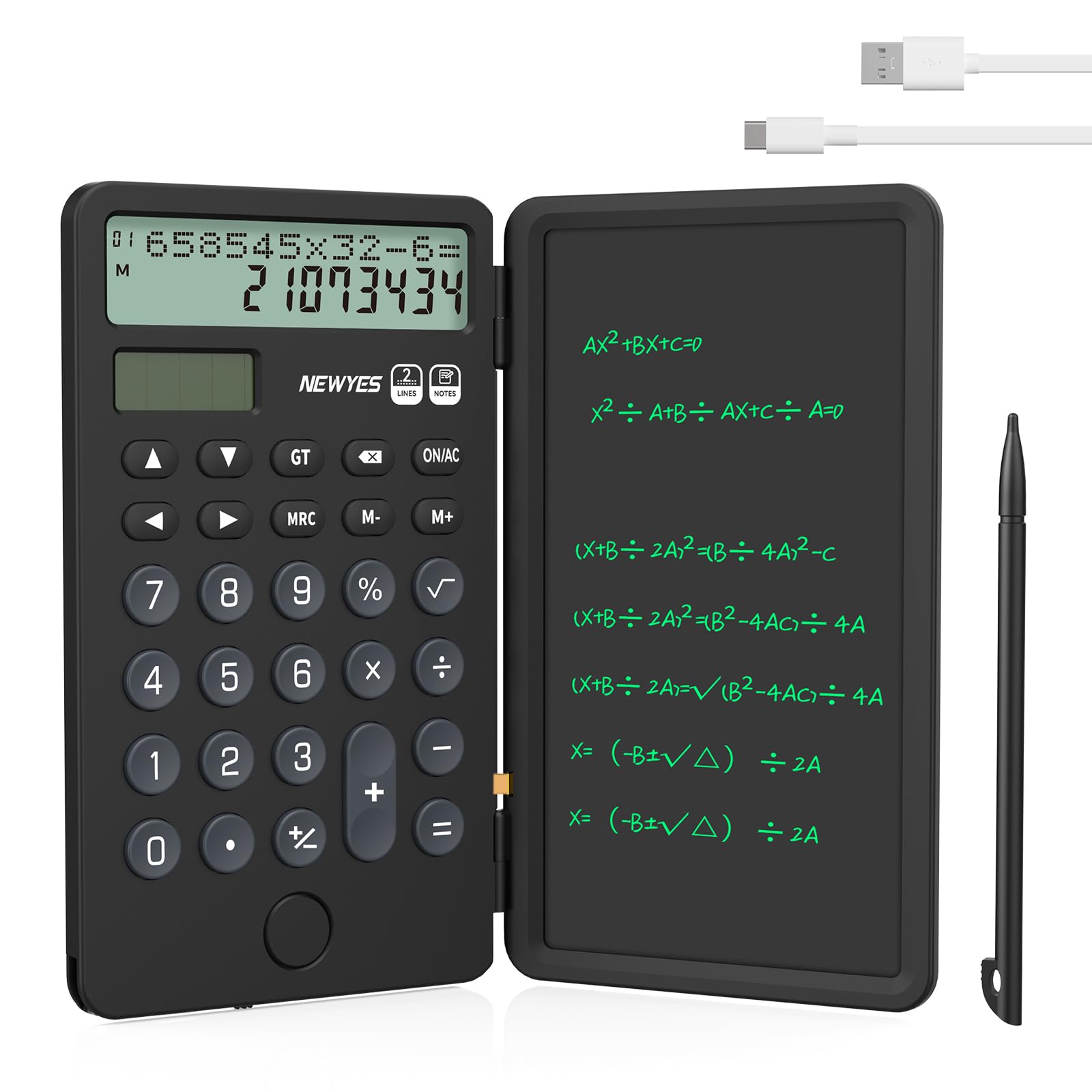 NEWYES Electronic Memo Pad with C Multifunctional Digital Digital 12 Easy to 6 Compact Digital For and Work Calculator, Solar/Type Rechargeable,
NEWYES Electronic Memo Pad with C Multifunctional Digital Digital 12 Easy to 6 Compact Digital For and Work Calculator, Solar/Type Rechargeable,