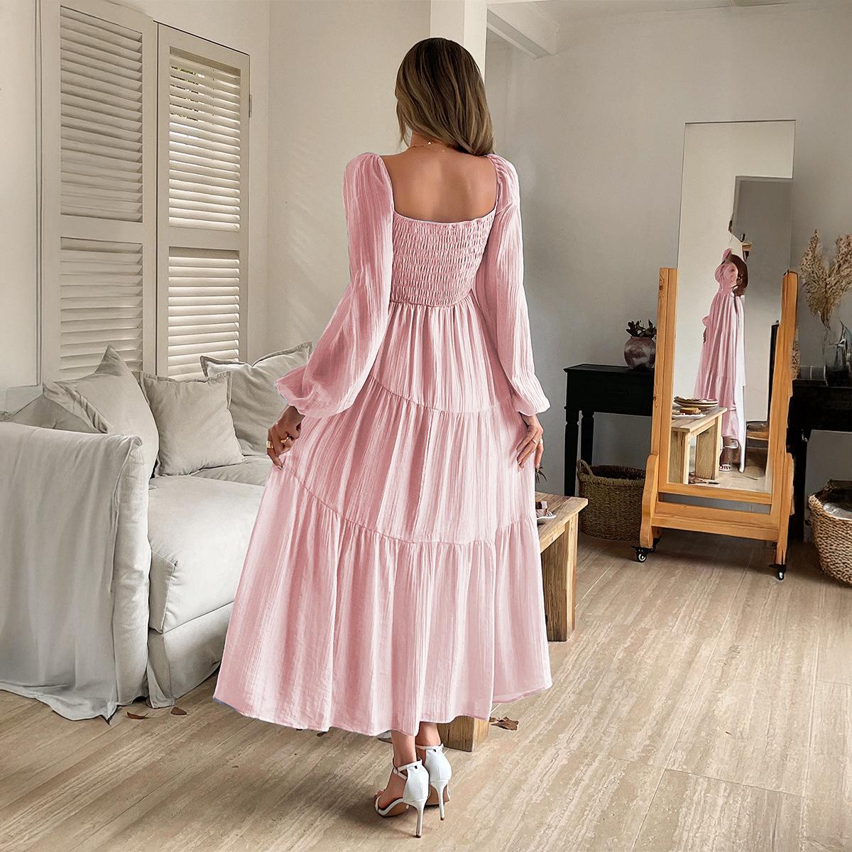Women s 2026 Spring/Summer European & American Resort Casual Waist-Cinching French Long-Sleeved Dress S рожевий
Women s 2026 Spring/Summer European & American Resort Casual Waist-Cinching French Long-Sleeved Dress S рожевий