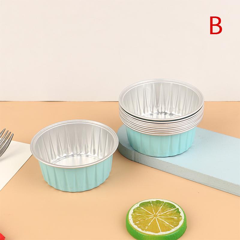 10 шт. многоразовых круглых формочек из алюминиевой фольги для пудинга, тортов, инструментов для выпечки B