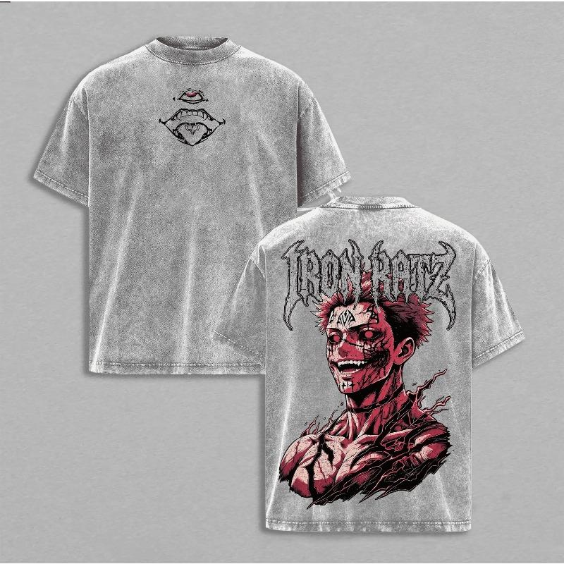 Japanese Anime Jujutsu Kaisen T Shirt Men Women Clothing Ryomen Sukuna Washed Oversized T-shirt Short Sleeve Cotton Tees Tops XXL сірий колір
Japanese Anime Jujutsu Kaisen T Shirt Men Women Clothing Ryomen Sukuna Washed Oversized T-shirt Short Sleeve Cotton Tees Tops XXL сірий колір