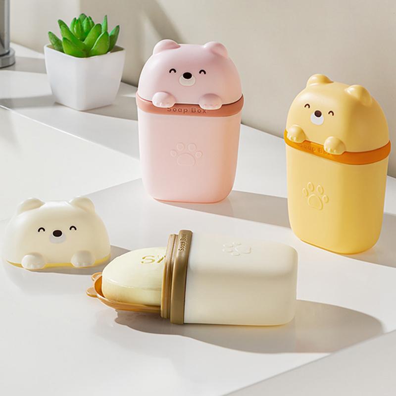 Cartoon Bear Portable Soap Dish Travel Bathroom Soap Holder Dish Sealed Storage Box Waterproof Home Bathroom Accessories
Cartoon Bear Portable Soap Dish Travel Bathroom Soap Holder Dish Sealed Storage Box Waterproof Home Bathroom Accessories