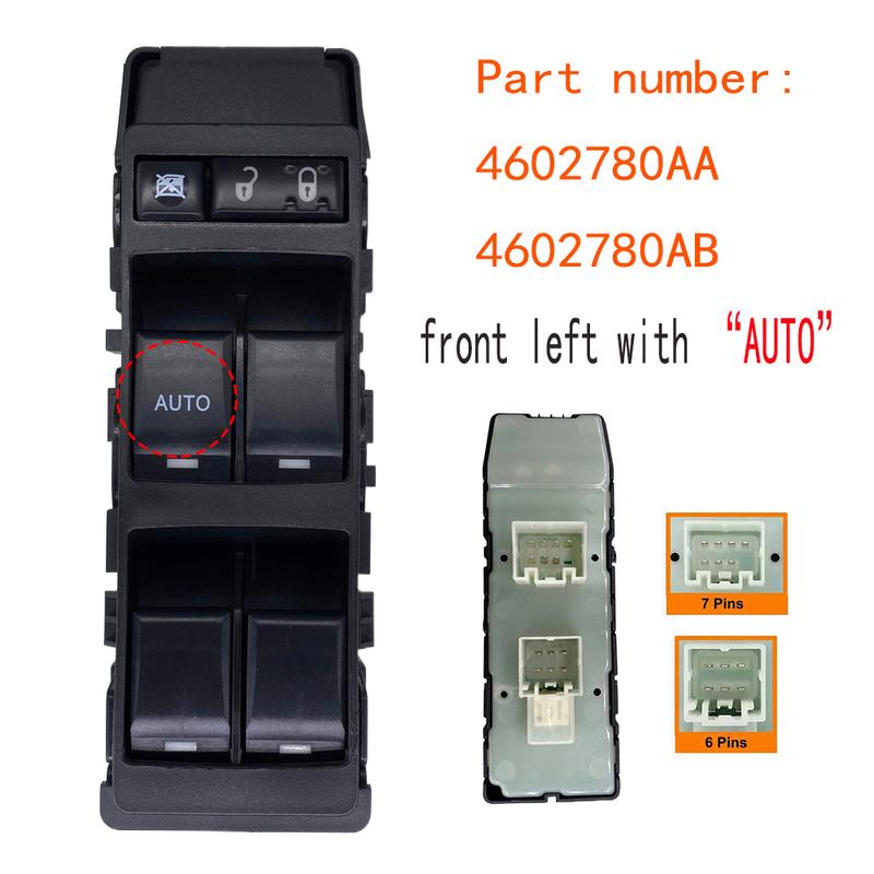 Window Control Switch Button For Dodge Avenger Caliber Dakota Durango Magnum Jeep Compass Grand Cherokee Patriot Car Accessories
Window Control Switch Button For Dodge Avenger Caliber Dakota Durango Magnum Jeep Compass Grand Cherokee Patriot Car Accessories