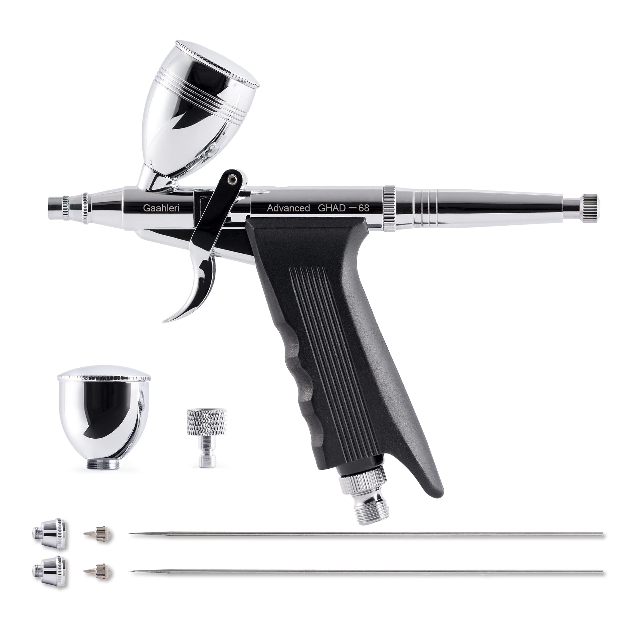 Dual Action Trigger Airbrush with Self-Centering Nozzle, 0.38mm & 0.5mm for Model Painting - Advanced Series
Dual Action Trigger Airbrush with Self-Centering Nozzle, 0.38mm & 0.5mm for Model Painting - Advanced Series