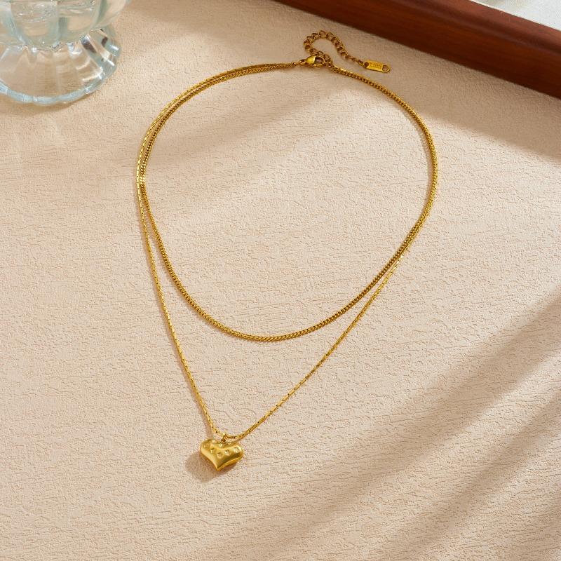 Gold Plated Stainless Steel Layered Heart Pendant Necklace for Women золотий
Gold Plated Stainless Steel Layered Heart Pendant Necklace for Women золотий