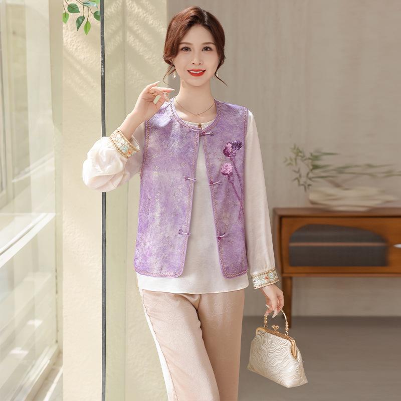 Elegant Spring National Style Two-Piece Vest Set for Mother s Day - Chic Middle-Aged & Elderly Women s Fashion 4XL (150-165 jin)
Elegant Spring National Style Two-Piece Vest Set for Mother s Day - Chic Middle-Aged & Elderly Women s Fashion 4XL (150-165 jin)