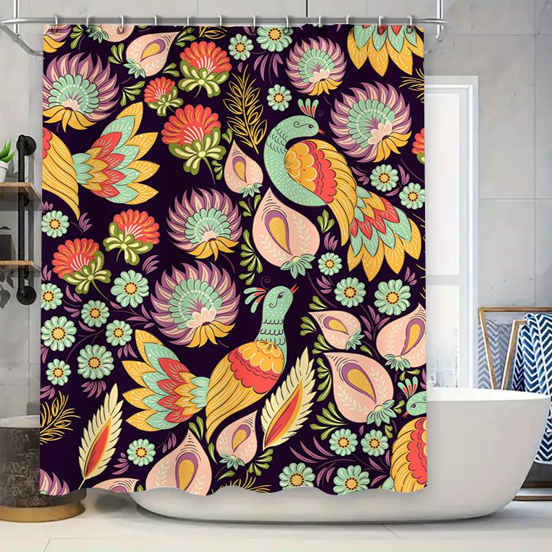 Красочная шторка для душа с цветочным принтом, богемный декоративный набор аксессуаров для ванной комнаты для украшения дома, полиэстеровая ткань, устойчивая 90x180cm
Красочная шторка для душа с цветочным принтом, богемный декоративный набор аксессуаров для ванной комнаты для украшения дома, полиэстеровая ткань, устойчивая 90x180cm