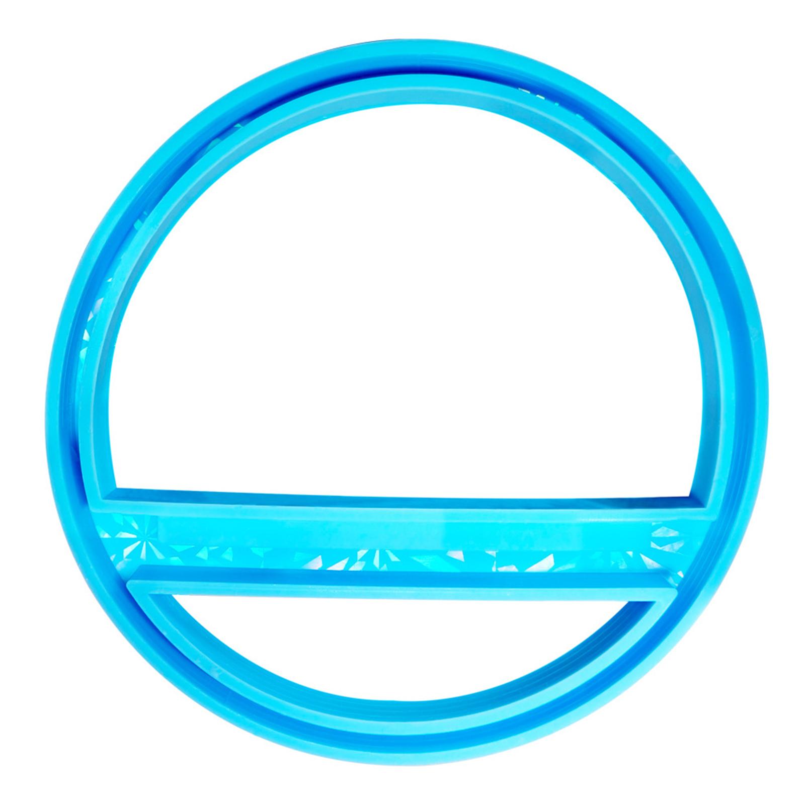 Круглая силиконовая форма для дверного знака с прорезью для карты, легко моющаяся и гибкая смоляная дверная табличка для литья под давлением для домашнего декора синий