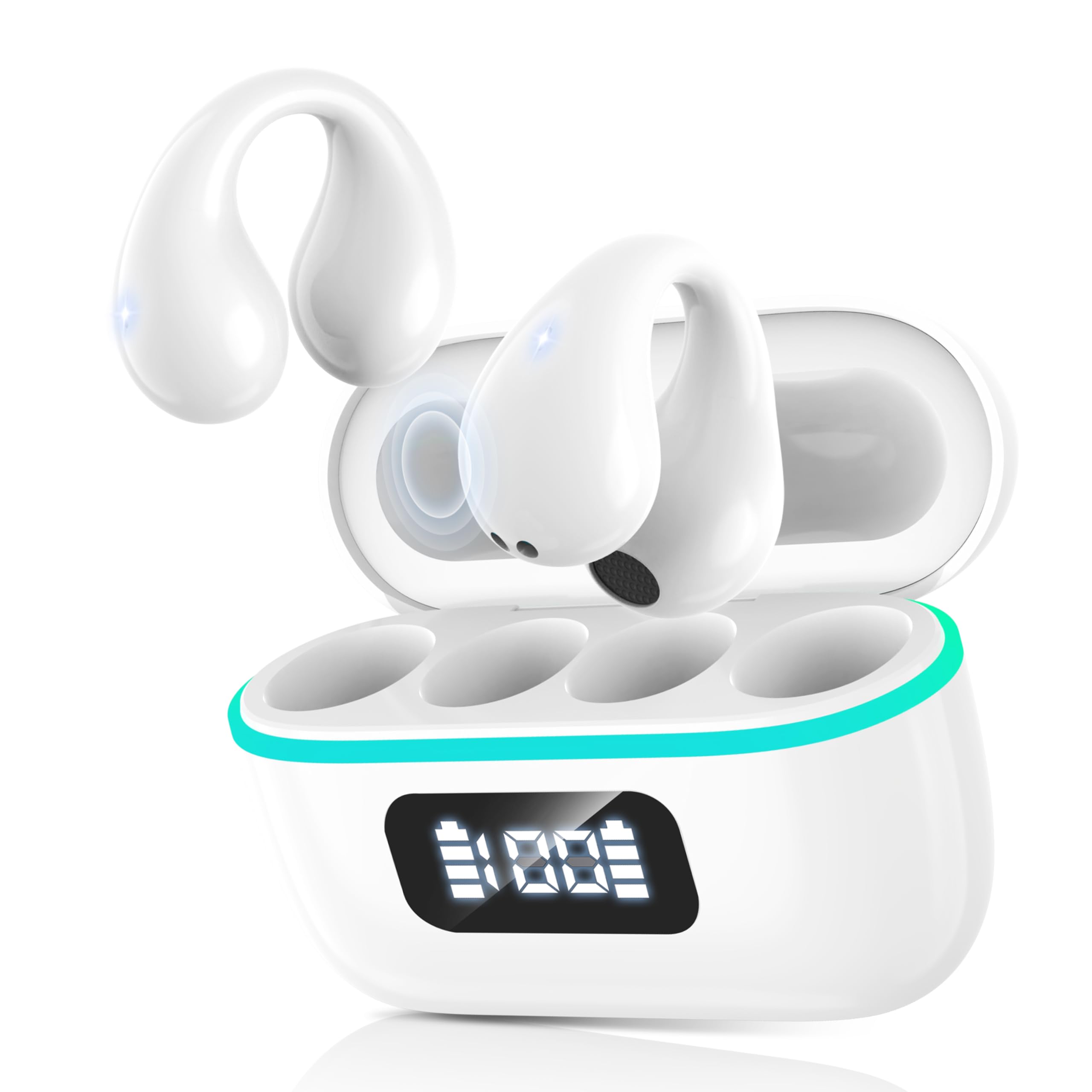 Wireless Bluetooth Air Ear Open Noise Sound Leakage Sound Bluetooth LCD Fast Sports IPX7 Earphones, 5.4, Conduction, Over-the-Ear, Cuff, Ear, білий
Wireless Bluetooth Air Ear Open Noise Sound Leakage Sound Bluetooth LCD Fast Sports IPX7 Earphones, 5.4, Conduction, Over-the-Ear, Cuff, Ear, білий