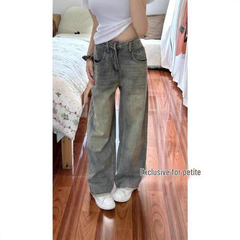 145 Petite Women s High-Waisted Retro Distressed Wide-Leg Jeans, Frayed, Loose, Slimming, Straight-Leg, Floor-Length. Extra Small
145 Petite Women s High-Waisted Retro Distressed Wide-Leg Jeans, Frayed, Loose, Slimming, Straight-Leg, Floor-Length. Extra Small