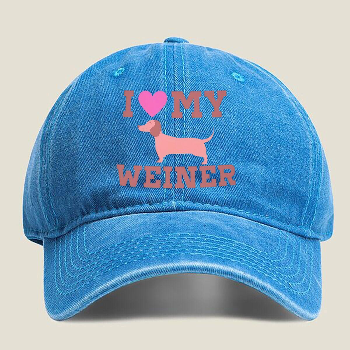 I Love My Weiner Dog Fashion Washed Baseball Cap Hat Outdoor Activities One Size озеро синього кольору
I Love My Weiner Dog Fashion Washed Baseball Cap Hat Outdoor Activities One Size озеро синього кольору