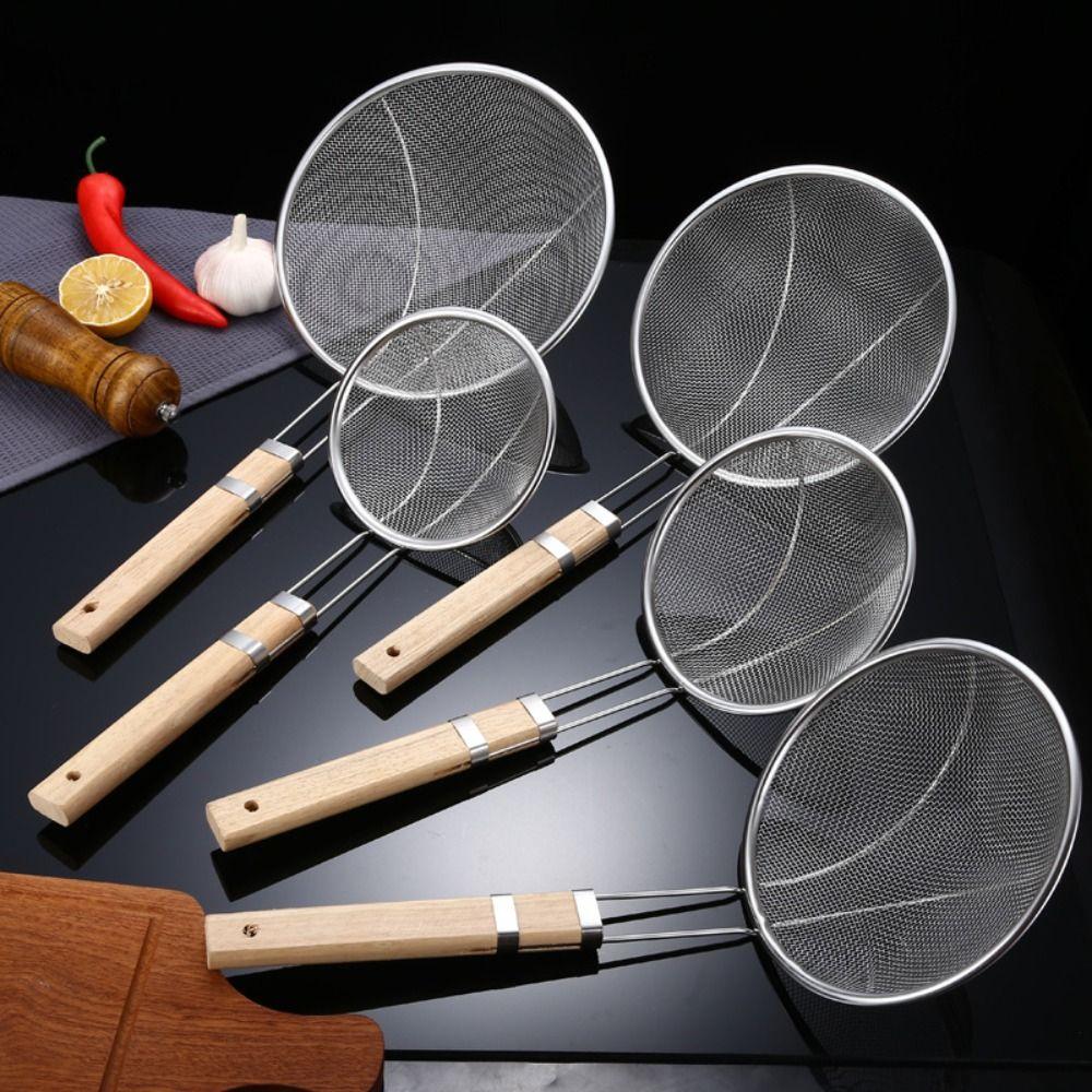 Soybean Milk Snack French Fries Fine Mesh Strainer Wood Handle Flour Sieve Kitchen Tools
Soybean Milk Snack French Fries Fine Mesh Strainer Wood Handle Flour Sieve Kitchen Tools