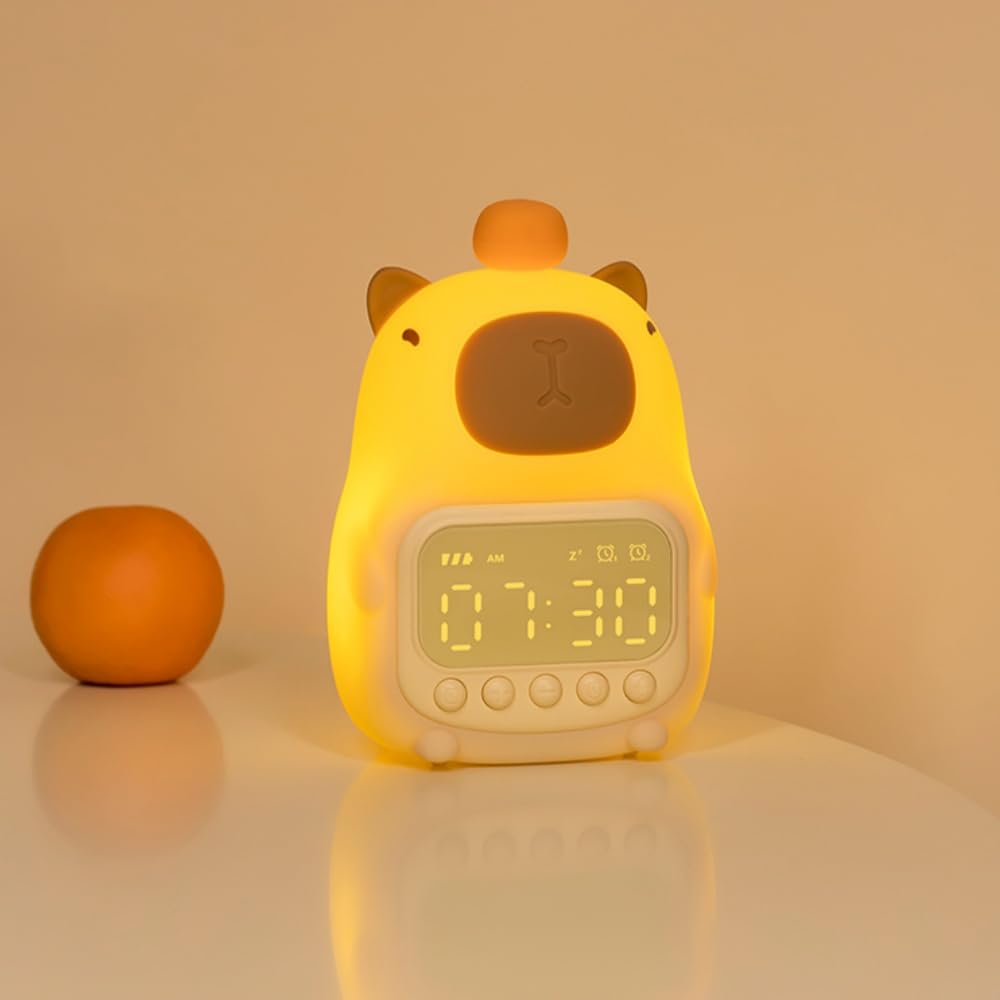 CLEAYODO Capybara Night Light, Three Capybara Brothers, Super Cute Silicone Night Light & Alarm Clock with Dimmable Lighting (BedsideNursing
CLEAYODO Capybara Night Light, Three Capybara Brothers, Super Cute Silicone Night Light & Alarm Clock with Dimmable Lighting (BedsideNursing