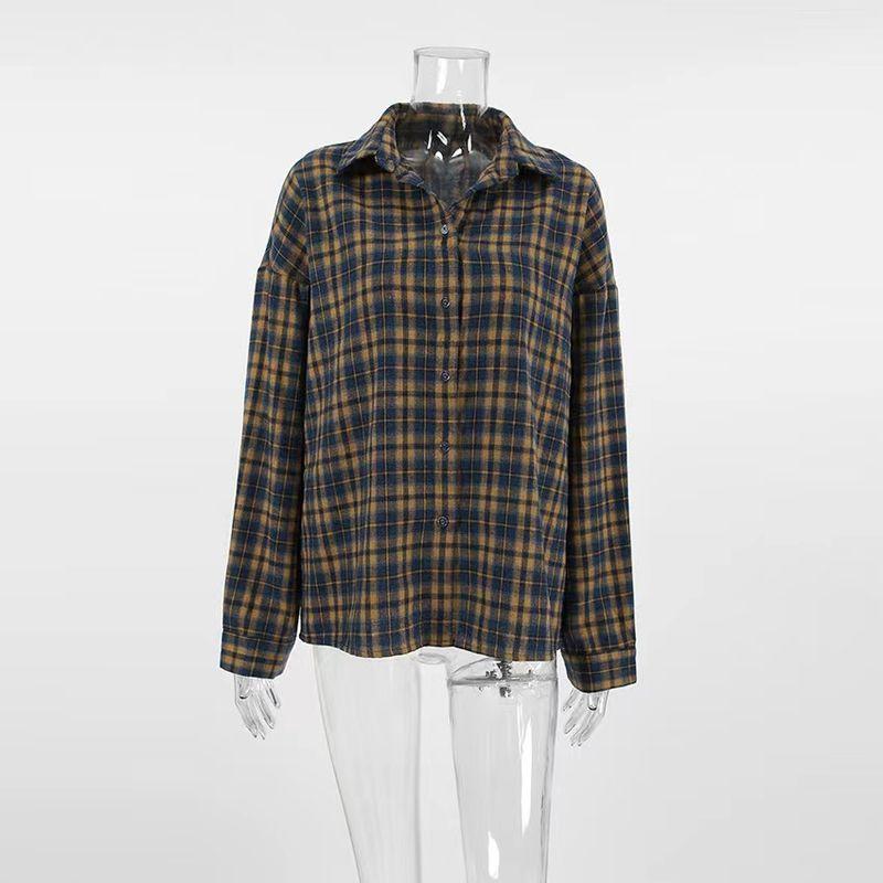 Fashion New Arrival Retro Plaid Shirt Loose Lapel Long Sleeves Shirt Loose Plaid Lapel Shirt Plaid L
Fashion New Arrival Retro Plaid Shirt Loose Lapel Long Sleeves Shirt Loose Plaid Lapel Shirt Plaid L